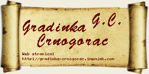 Gradinka Crnogorac vizit kartica